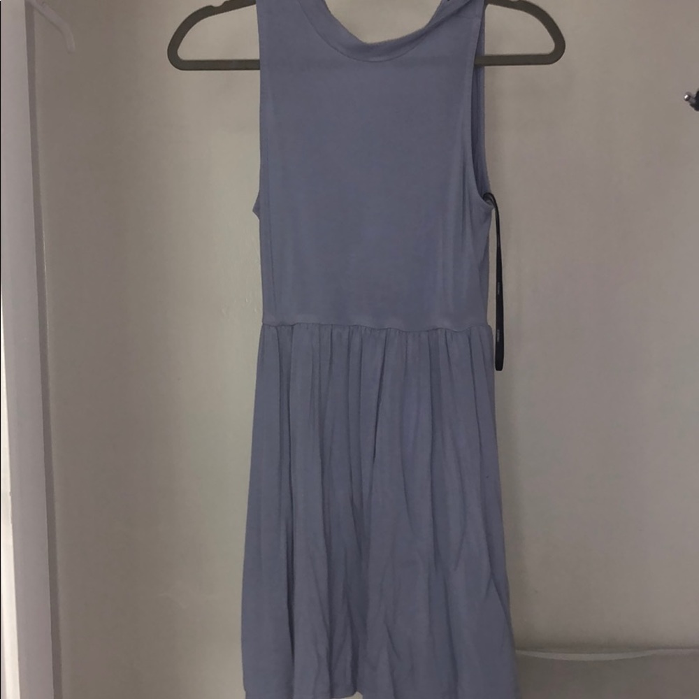 forever 21 mock neck light blue dress